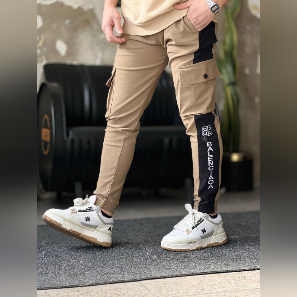 Balenciaga Men's Tan Cargo Pants
